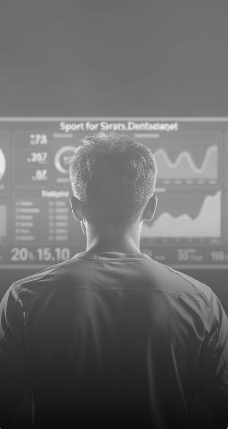 Atleta analisando dados de desempenho